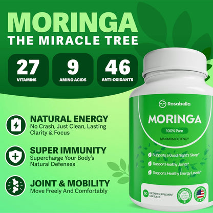 Rosabella Moringa Powder Capsules