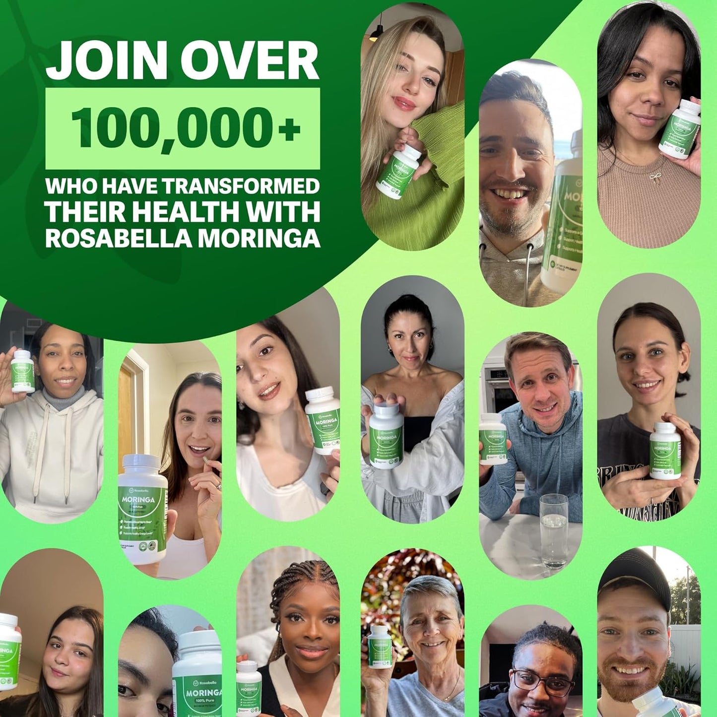 Rosabella Moringa Powder Capsules